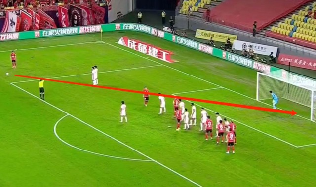 百家乐官网-赛季第10球！30岁韦世豪20米任意球暴力抽射破门 或成国足新箭头